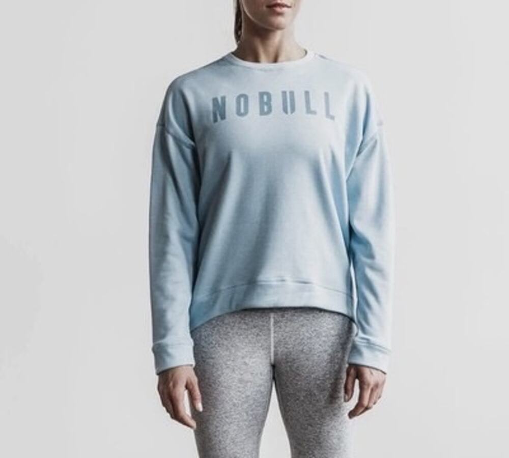 NWT NOBULL Woman’s Crewneck Sweatshirt Ice Blue Size XS